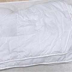 加重掛け布団 加重布団 6キロ シングル 150×210 ウェイトブランケット 掛け布団 重い布団 加重ブランケット 重力布団 ホワイト の画像