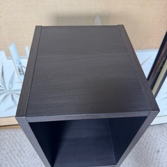 9/8まで 収納 収納家具 棚 木製 ブラック シンプル 2段の画像