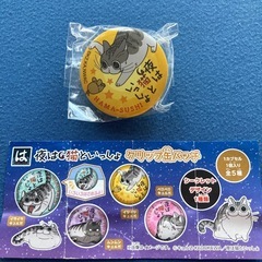 非売品 夜は猫といっしょ クリップ缶バッチの画像