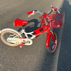 子供用自転車 ハローキティ 16インチ あさひコラボレーションモデル 補助輪アリの画像
