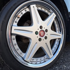 希少　美品 work Ls406 赤キャップ付き 20インチ タイヤ付き 4本セットの画像