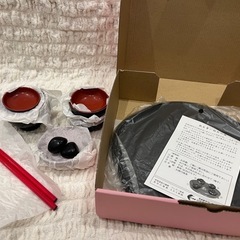 女の子用お食い初め用食器セットの画像