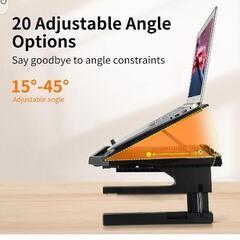 新品未使用ノートパソコンスタンド マルチアングル 調節可能 ポータブル 折りたたみ式

の画像