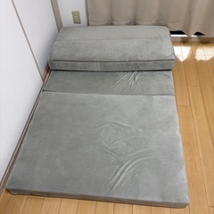 ソファ＆マットレス シングル 4WAY グレー【日本製】 ／ 家具 インテリア おしゃれ 椅子 4WAY機能の画像