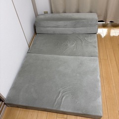 ソファ＆マットレス シングル 4WAY グレー【日本製】 ／ 家具 インテリア おしゃれ 椅子 4WAY機能の画像