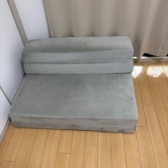 ソファ＆マットレス シングル 4WAY グレー【日本製】 ／ 家具 インテリア おしゃれ 椅子 4WAY機能の画像