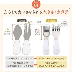 離乳食 カトラリー2セット(ブルー)の画像