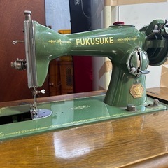 FUKUSUKE 足踏みミシン 木製テーブル付きの画像