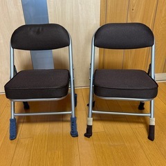 (美品)折り畳み椅子2脚セット