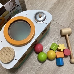 ブロック　指先 木のおもちゃ　1歳　　の画像
