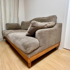 【美品】ニトリ 2人掛けソファ コーデュロイの画像