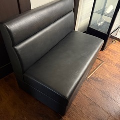 オーダー品！幅1290m 【美品】PUレザー⭕️スナックソファーの画像