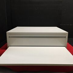 【リサイクルストアスターズ吉野店】【美品・保管品】 レンジ下収納 引出&スライドテーブル ホワイトカラーの画像