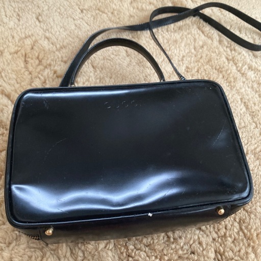 【正規品】GUCCI ブラックレザー ショルダーバッグ