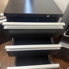 【美品】三段シンプルワゴン　キャビネットの画像