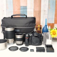 【全国送料無料】 Nikon D50✨カメラバッグ付き✨スマホ転送OK ダブルレンズセット ズームセット✨ 届いたらすぐに使えます✨ ニコンの画像