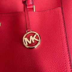 マイケルコース トート＆クラッチ 赤 A4収納可の画像