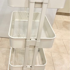 キッチンワゴン ワゴン 調味料ラック バスケットラック 収納ワゴン 3段 キャスター付の画像