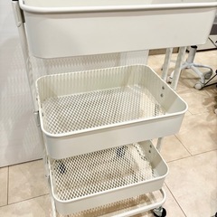 キッチンワゴン ワゴン 調味料ラック バスケットラック 収納ワゴン 3段 キャスター付の画像