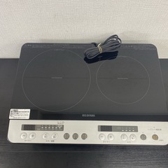 【ご来店限定】＊ アイリスオーヤマ  2口IHコンロ　2018年製＊0905-1の画像