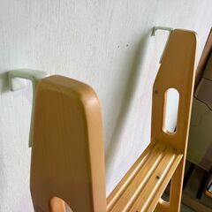 2段ベッド用ハシゴ 梯子 木製 ナチュラルの画像