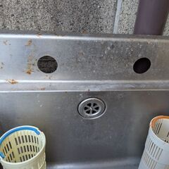 業務用キッチン二槽式の画像