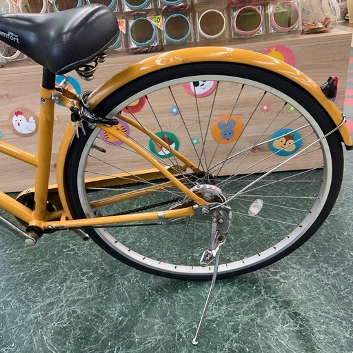 リユースのサカイ東金店 自転車 黄色 27インチ ※スタンド変形あり TJ14444