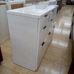 リユースのサカイ太田店★ジモティ割あり★ NITORI ミドルレンジボード ホワイト H85.5×D41.5×W119.5 クリーニング済み OJ10860の画像