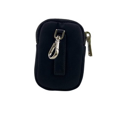 プラダ PRADA ポーチ 三角ロゴ バッグチャーム コインケース イヤホンケース 小物入れ ブラックの画像