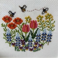 刺繍フレーム お花の画像