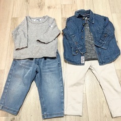 90 子供服　まとめ売り　5点　トップス　シャツ　パンツの画像