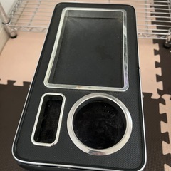 車用 ドリンクフォルダー 物置 ブラック 黒の画像