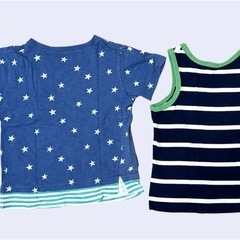 110cm 子供服 キッズ 男の子 3can4on トップス Tシャツ タンクトップ 2枚セットの画像