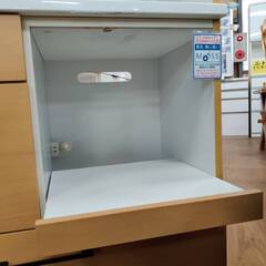 【愛品倶楽部柏店】展望 2枚扉キッチンボード 幅90cm モイスが二ヶ所についています！の画像