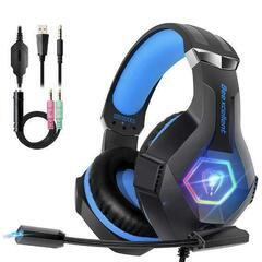 【全国発送のみ可】ゲーミングヘッドセット ps4ヘッドセット PCヘッドホン マイク付き 有線 3.5mm プラグ LED付 ゲーム用 軽量 ステレオ 臨場感 伸縮ヘッドアーム　　業者歓迎　転売OK　倒産品　まとめ売り　ネット商材　アマゾン引き上げ商品　メルカリ　副業の画像