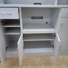 リユースのサカイ太田店★ジモティ割あり★  レンジボード ホワイト H178×D45×W119.5 クリーニング済み OJ10868の画像