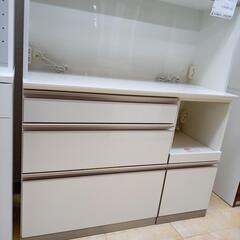 リユースのサカイ太田店★ジモティ割あり★ 綾野製作所 レンジボード ホワイト H237×D48.5×W120 クリーニング済み OJ10869の画像