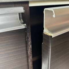 モダン キッチンカウンター、キッチンボード、ソフトクローズ引出し、幅155cm Used/キレイの画像