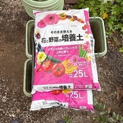 お話中　
培養土とプランターの画像