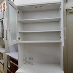リユースのサカイ太田店★ジモティ割あり★ NITORI レンジボード ホワイト H200×D42×W80 クリーニング済み OJ10870の画像
