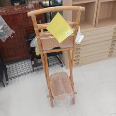 【ドリーム尾浜店】折畳ラタンラック　NA　※多少の使用感あり　 高さ(H)110cm× 幅(W)36cm× 奥行(D)40cmの画像
