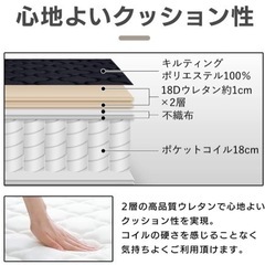 ダブルベッドのマットレスの画像