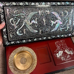 螺鈿細工　灰皿ケースの画像