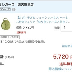 1-3歳　リュック　亀さん　リトルライフ　の画像