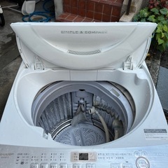 SHARP 全自動電気洗濯機 ES-GEC-W 2019年製の画像