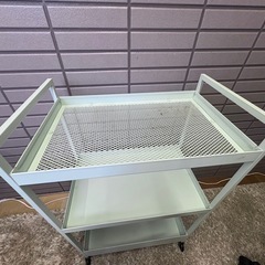 【受付停止】IKEA NISSAFORS ニッサフォース ワゴン, ライトグリーン　移動式の画像