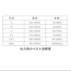 ライフジャケット新品未使用の画像
