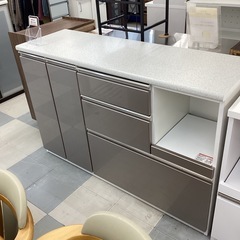 ⭐️春日市⭐️キッチンカウンター⭐️ニトリ⭐️NITORI⭐️アルミナ2⭐️メラミン天板⭐️シルバー⭐️定価59,990円⭐️No1950の画像