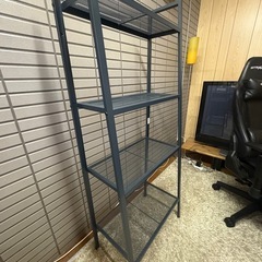 【受付停止】IKEA/イケア　LERBERG レールベリ シェルフユニット, ダークグレー【北欧・ラック】の画像