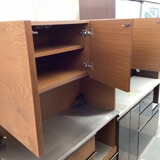 ⭐️春日市⭐️レンジボード⭐️末次家具⭐️ステンレス⭐️木目調⭐️オシャレ⭐️定価208,000円⭐️No1953